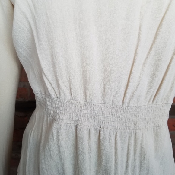 Free People Women's Top Beige Long Trumpet Sleeves - Picture 6 of 7